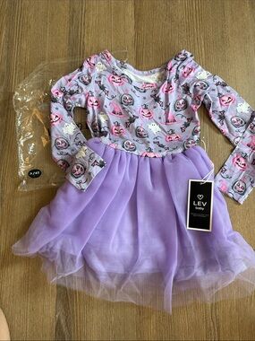 NWT Lev Baby Lilac Halloween pumpkin Audrey Tutu Tulle Dress by LEV